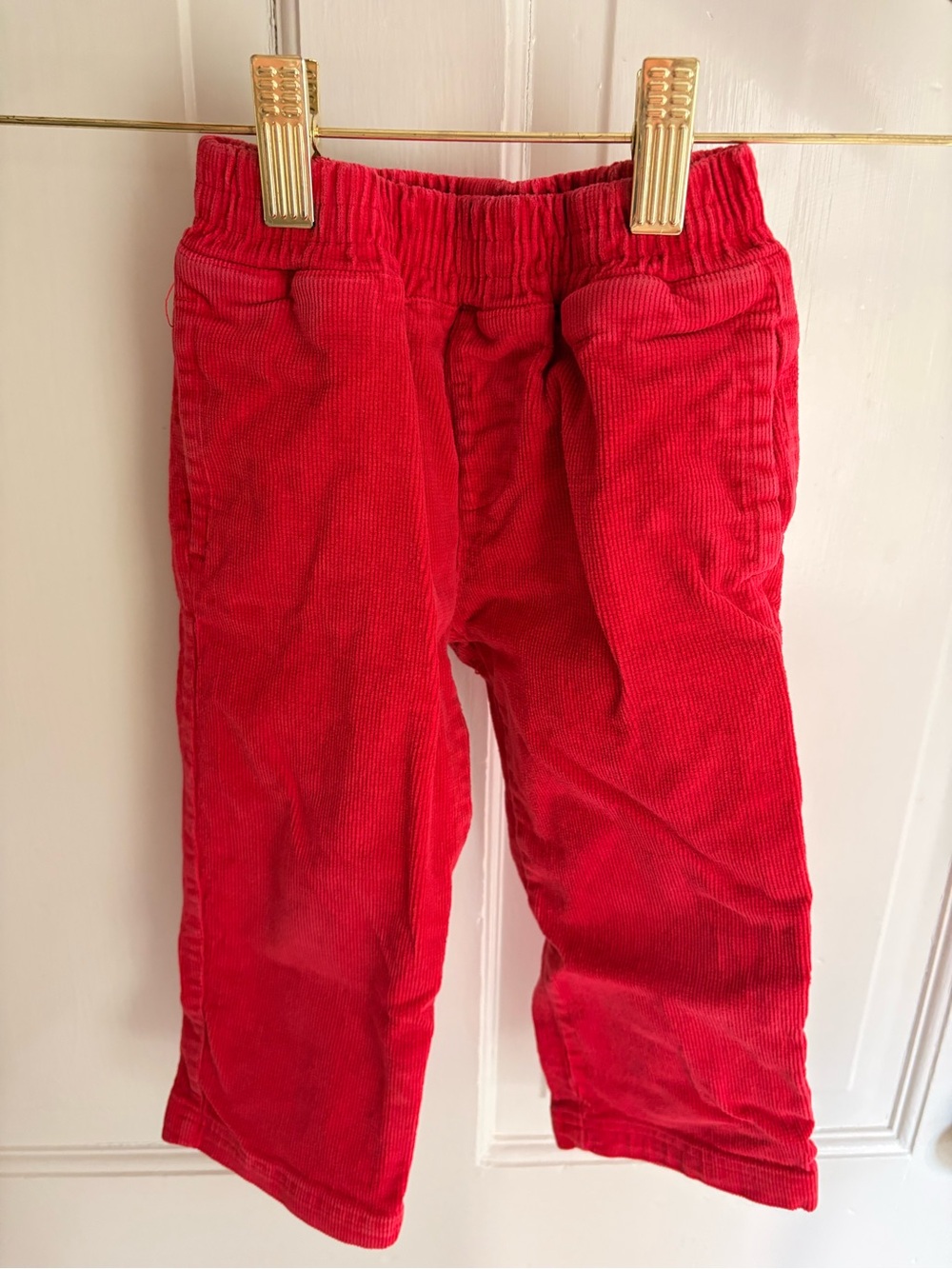 The Beaufort Bonnet Company Sheffield Pants — Red Corduroy 2T